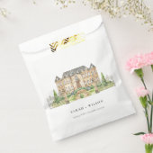 Classy Garden Chateau Manor Waterverf Wedding Bedankzakje (Gezegeld)