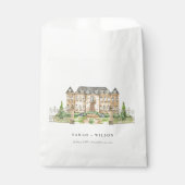 Classy Garden Chateau Manor Waterverf Wedding Bedankzakje (Voorkant)