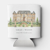 Classy Garden Chateau Manor Waterverf Wedding Blikjeskoeler (Achterkant)