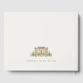 Classy Garden Chateau Manor Waterverf Wedding Gastenboek (Achterkant)