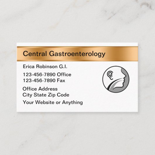 Classy Gastroenterologist Medische Visitekaartjes (Voorkant)