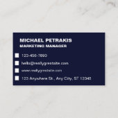 Classy gebruikte auto dealer Visitekaartje (Achterkant)