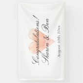 Classy gefeliciteerd bruiloft banner met hart (Verticaal)