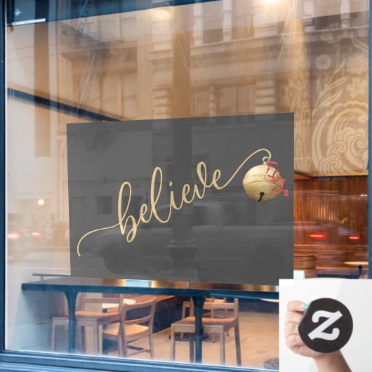 Classy GELEVE Jingle Bell Kerstmis Raamsticker (Cafe Raam)