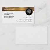 Classy Genealogist Tree Symbol Visitekaartjes (Voorkant / Achterkant)