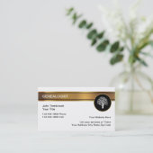 Classy Genealogist Tree Symbol Visitekaartjes (Staand voorkant)
