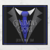 Classy Gentleman Blue Stropdas Likeurfles Etiket (Enkel label)