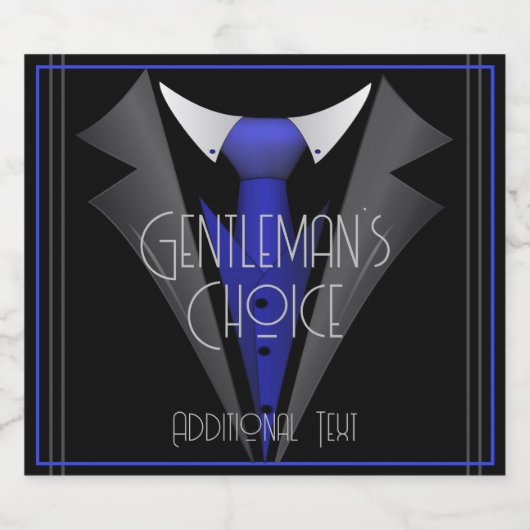 Classy Gentleman Blue Stropdas Likeurfles Etiket (Enkel label)