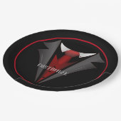 Classy Gentleman Red Stropdas 2 Papieren Bordje (Gekanteld)