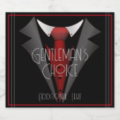 Classy Gentleman Red Stropdas Likeurfles Etiket (Enkel label)