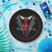 Classy Gentleman Red Stropdas Papieren Bordje (Feest)