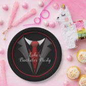 Classy Gentleman Red Stropdas Papieren Bordje (Feest)