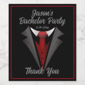 Classy Gentleman Red Stropdas Wijn Etiket (Enkel label)