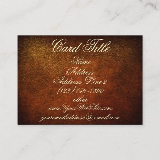 Classy Genuine Leather Designer Visitekaartjes (Voorkant)