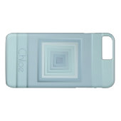 Classy Geometric Squares (lichtblauw) Case-Mate iPhone Case (Achterkant (Horizontaal))