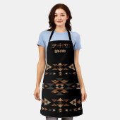 Classy geometrisch zwart Navajo stijl Schort (Gedragen)