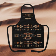 Classy geometrisch zwart Navajo stijl Schort