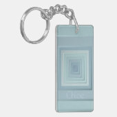 Classy geometrische vierkanten sleutelhanger (Voorkant Links)