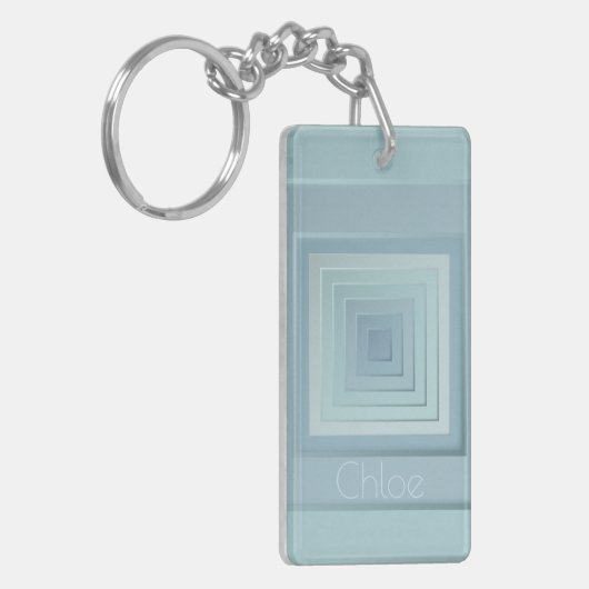 Classy geometrische vierkanten sleutelhanger (Voorkant Links)