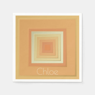 Classy geometrische vierkanten (zacht geel & sinaa servet