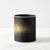 Classy-gepersonaliseerde goudglitter mok (Midden)