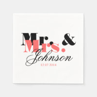 Classy gepersonaliseerde heer en mevrouw bruiloft 