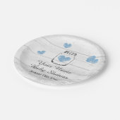 Classy gepersonaliseerde print baby shower party b papieren bordje (Gekanteld)