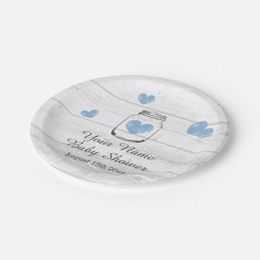 Classy gepersonaliseerde print baby shower party b papieren bordje (Gekanteld)