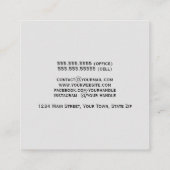 Classy gepolijst steen grijs, roest & taupe plein vierkante visitekaartje (Achterkant)