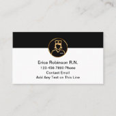 Classy geregistreerde verpleegkundige eenvoudige V Visitekaartje (Voorkant)