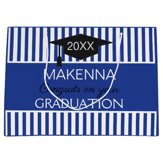 Classy. Geschenktas voor aangepast AFSTUDEREN Groot Cadeauzakje (Voorkant)