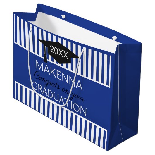 Classy. Geschenktas voor aangepast AFSTUDEREN Groot Cadeauzakje (Voorkant Gekanteld)