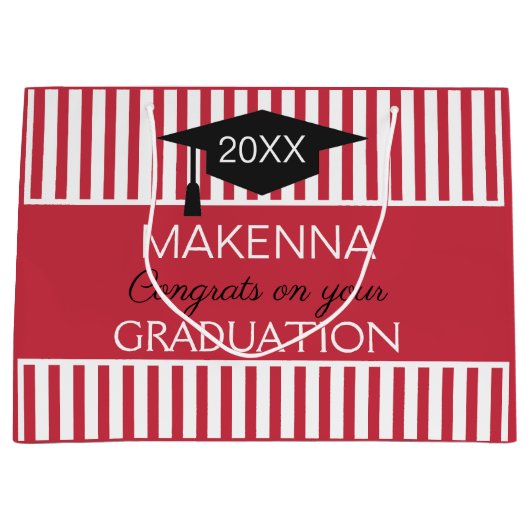 Classy. Geschenktas voor aangepast AFSTUDEREN Groot Cadeauzakje (Voorkant)