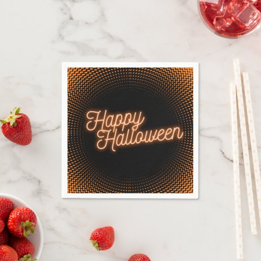 Classy Ggloing Happy Halloween Servet (Insitu)