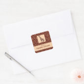 Classy Giraffe print met eigenschap of text Vierkante Sticker (Envelop)