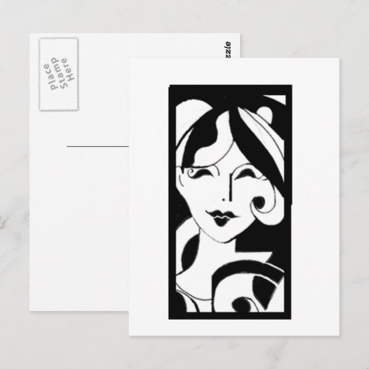 Classy Girl Briefkaart (Voorkant / Achterkant)