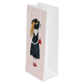 Classy Girl Wine Gift Bag Wijn Cadeautas (Achterkant Gekanteld)