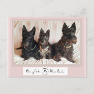 Classy Girls Draag het Briefkaart Pearls