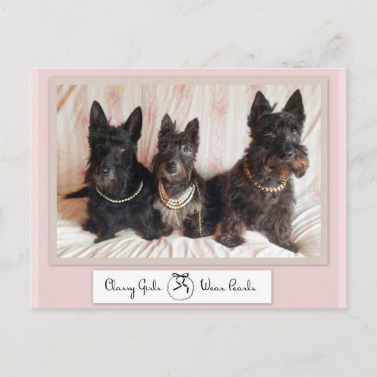 Classy Girls Draag het Briefkaart Pearls (Voorkant)