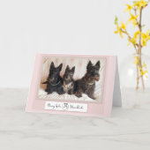 Classy Girls Draag Parelkaarten Kaart (Gele Bloem)