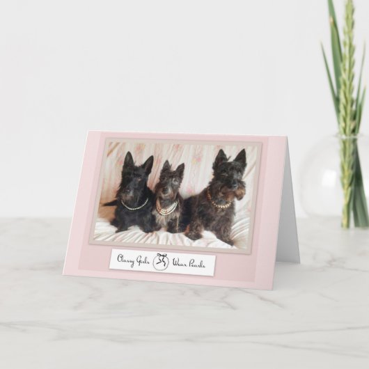 Classy Girls Draag Parelkaarten Kaart (Voorkant)