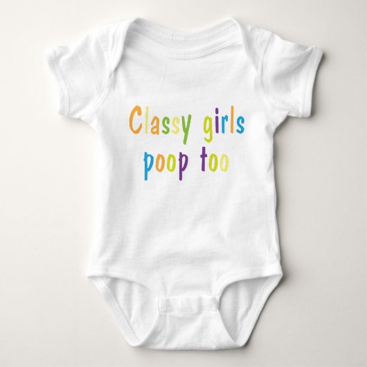 Classy-Girls-Poop-Too-Baby Romper (Voorkant)