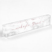 Classy Girly Luxe Marmer Aangepaste Naam Naambordje