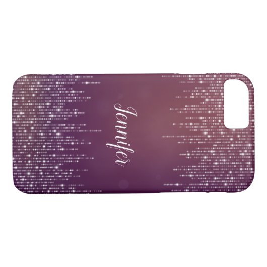 Classy girly String van lichten paarse gepersonali Case-Mate iPhone Case (Achterkant (Horizontaal))