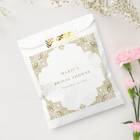 Classy Glam Gold Art Deco  Vrijgezellenfeest Bedankzakje (Gezegeld)