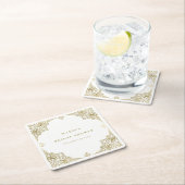 Classy Glam Gold Art Deco  Vrijgezellenfeest Kartonnen Onderzetters (Insitu)