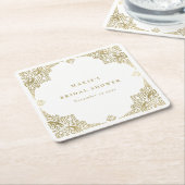 Classy Glam Gold Art Deco  Vrijgezellenfeest Kartonnen Onderzetters (Schuin)