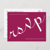Classy & Glamoureus "rsvp" Briefkaart (Voorkant / Achterkant)