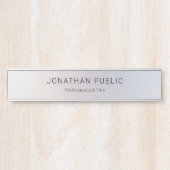 Classy Glamoureuze Silver Sjabloon Elegant Modern Deurbordje (Voorkant)