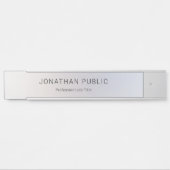 Classy Glamoureuze Silver Sjabloon Elegant Modern Deurbordje (Voorkant)